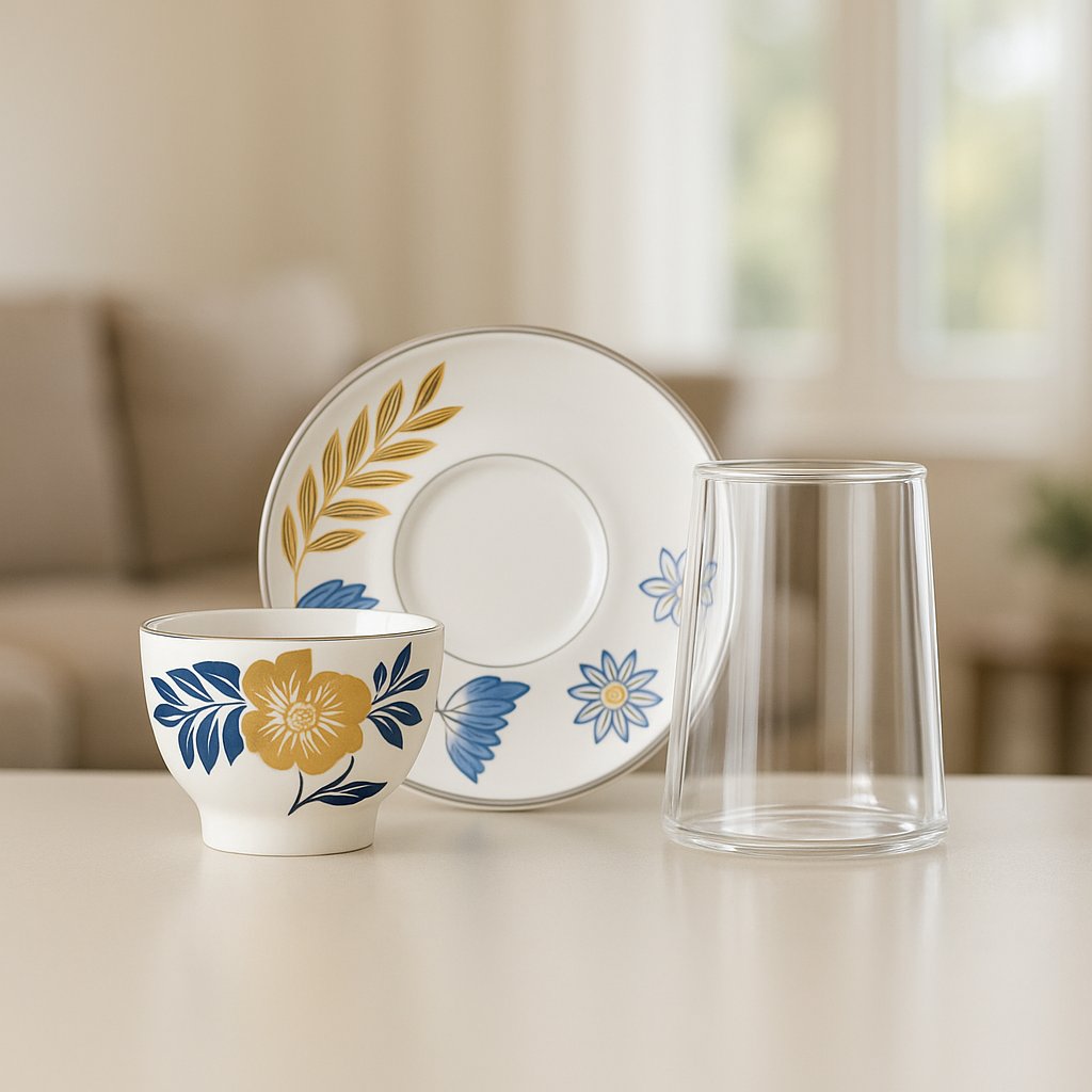 Cup and saucer Tea Cup Set Espresso Cup Set Clay Cup Siddiq Gifts