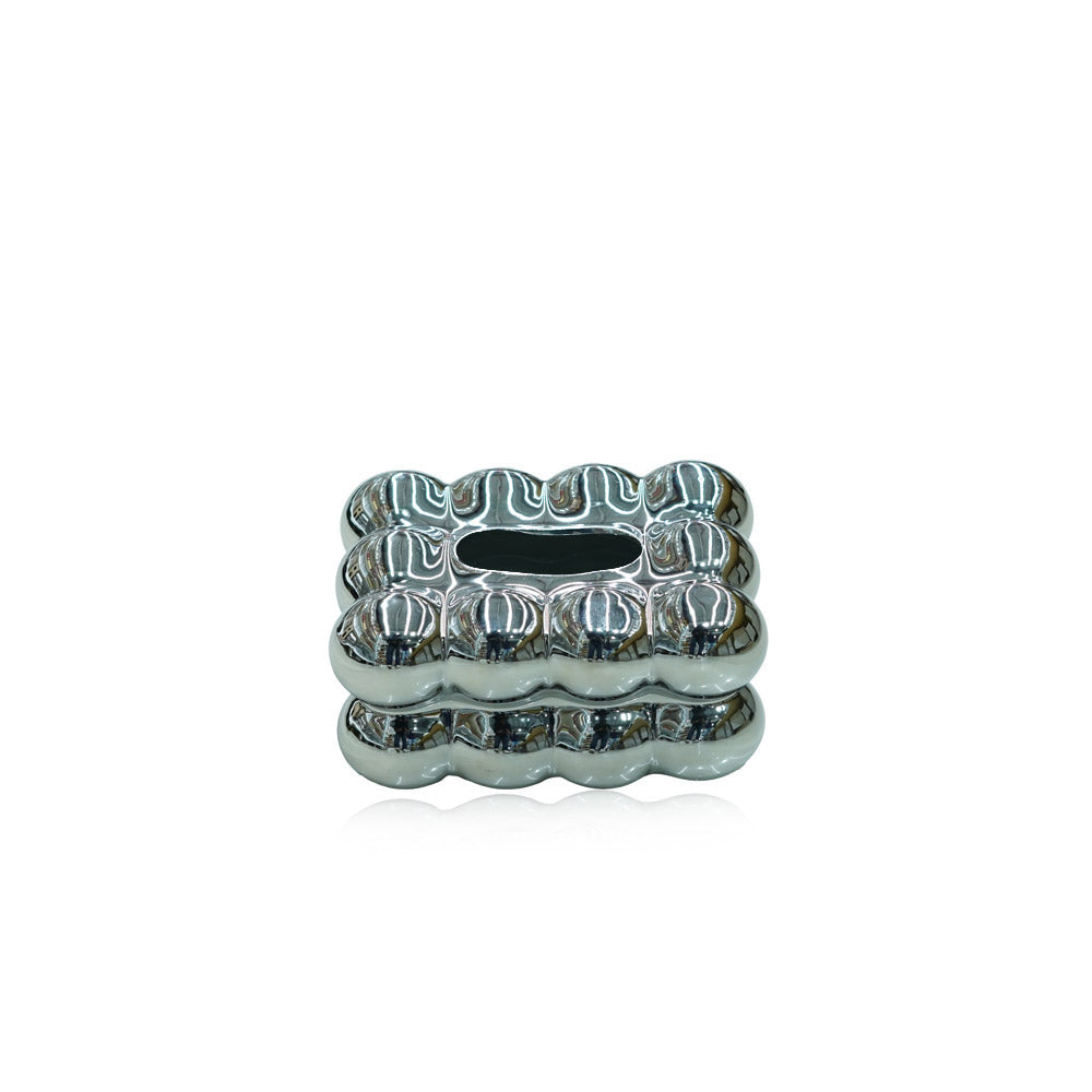 97170-08 Ceramic Tissue Box Silver