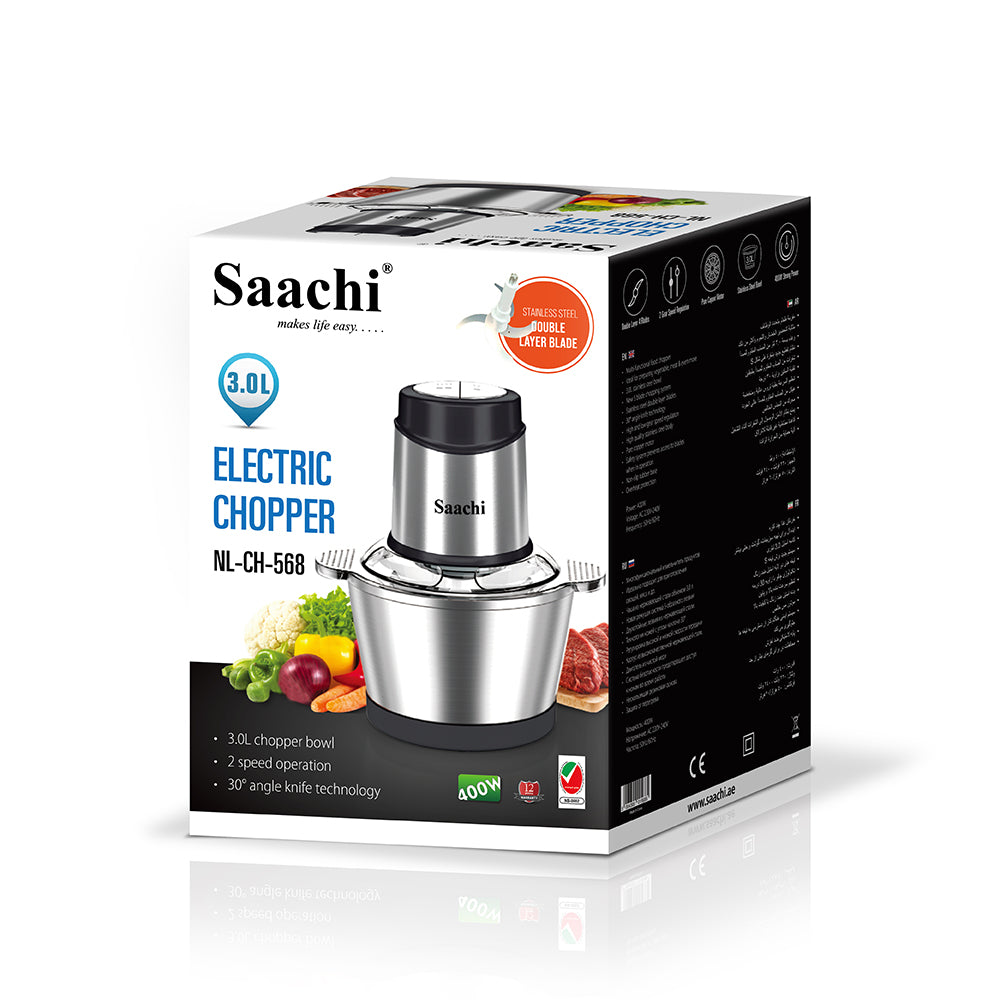 NL-CH-568 Electric Chopper – 3L Capacity – Powerful Food Processor for Effortless Chopping and Mixing