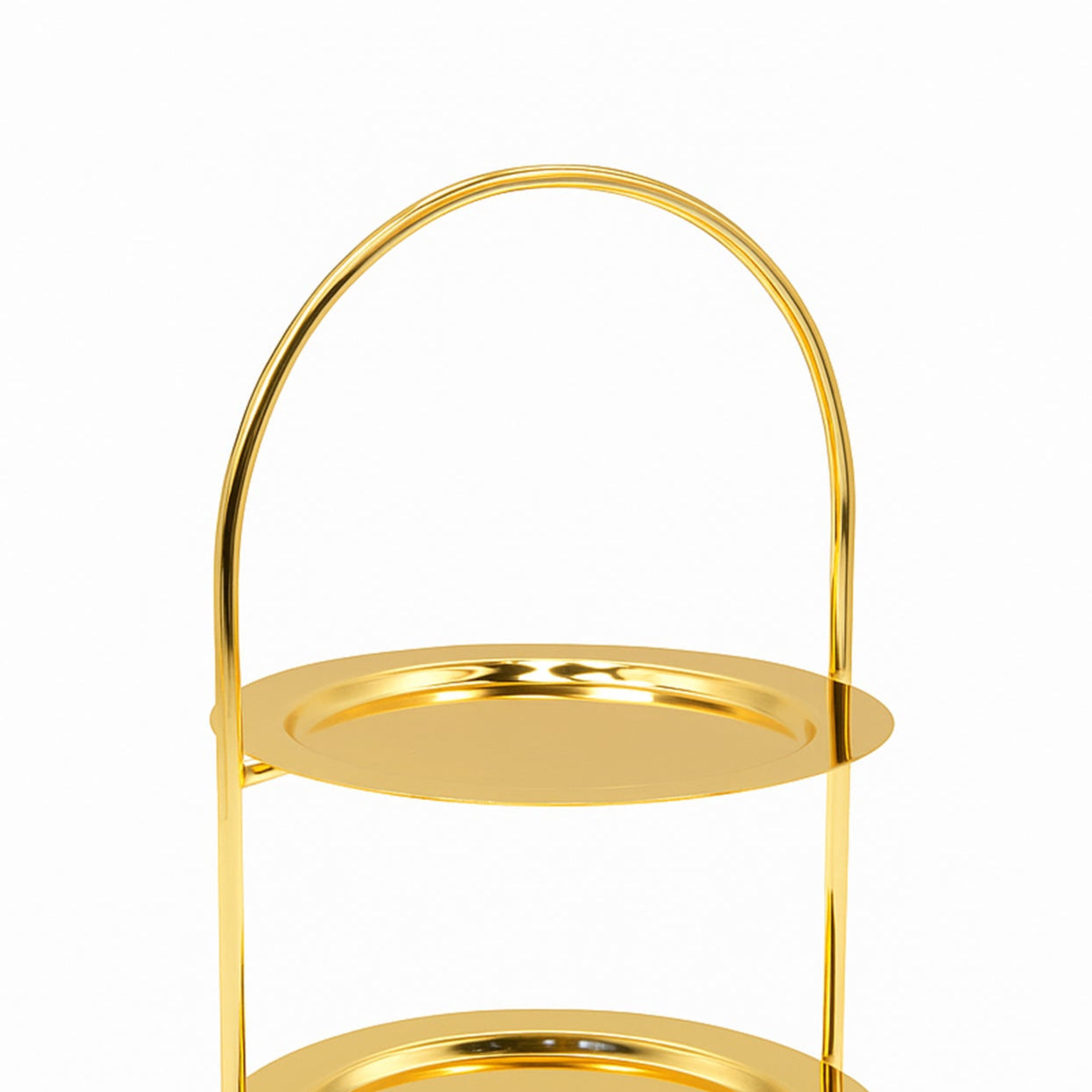 Plate Stand – 2 Layer – Gold Finish – 17cm (D) x 30cm (H) – CD-7548