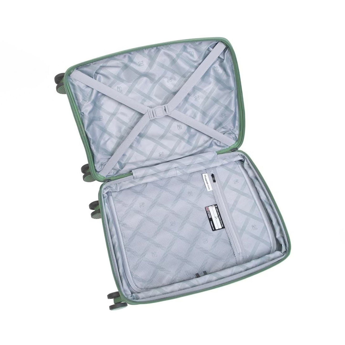 15-3108-08 Trolley Bag – 21" Cabin-Size Hard Shell Travel Luggage in Green