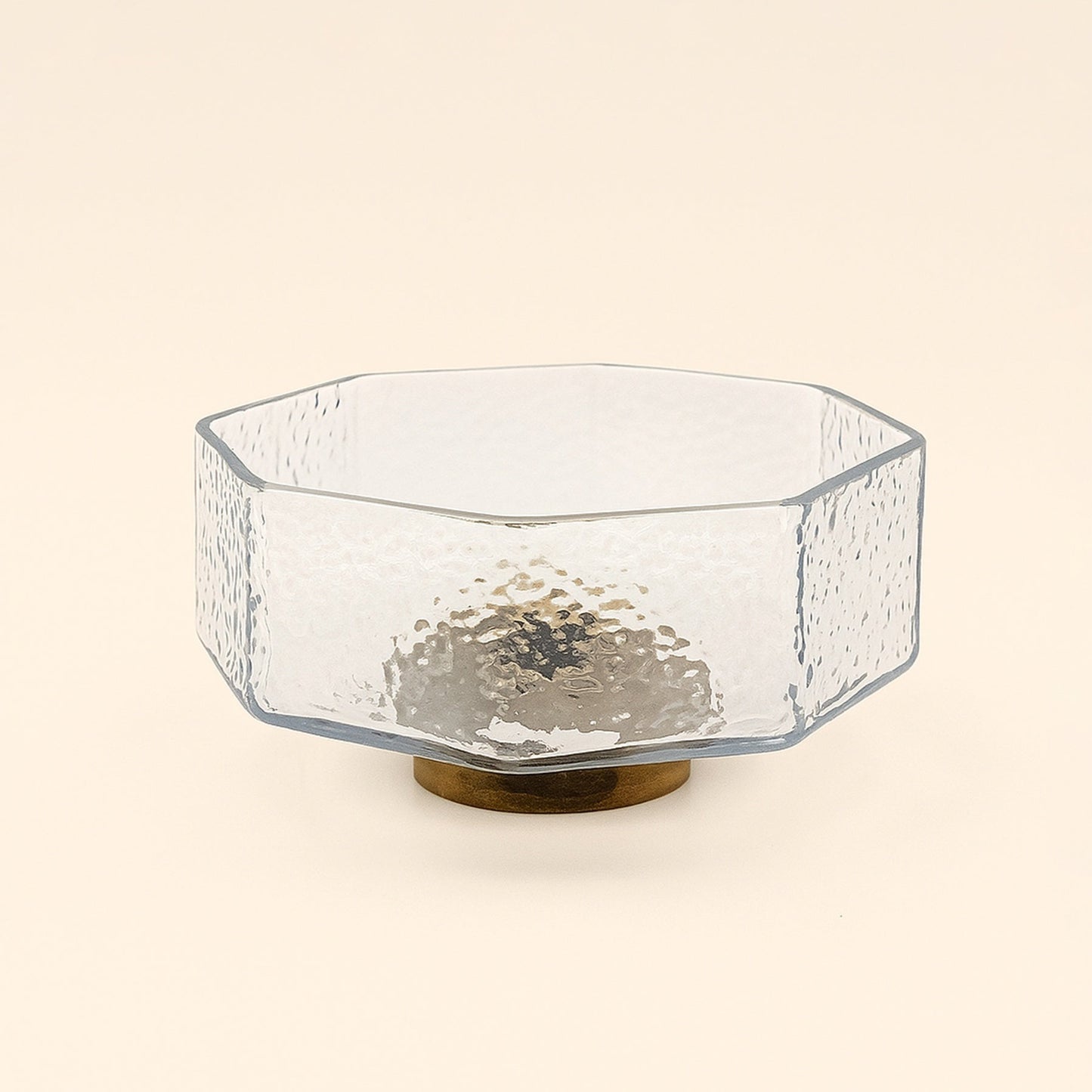 VG503 – Glass Bowl with Wooden Base – 25cm (D)