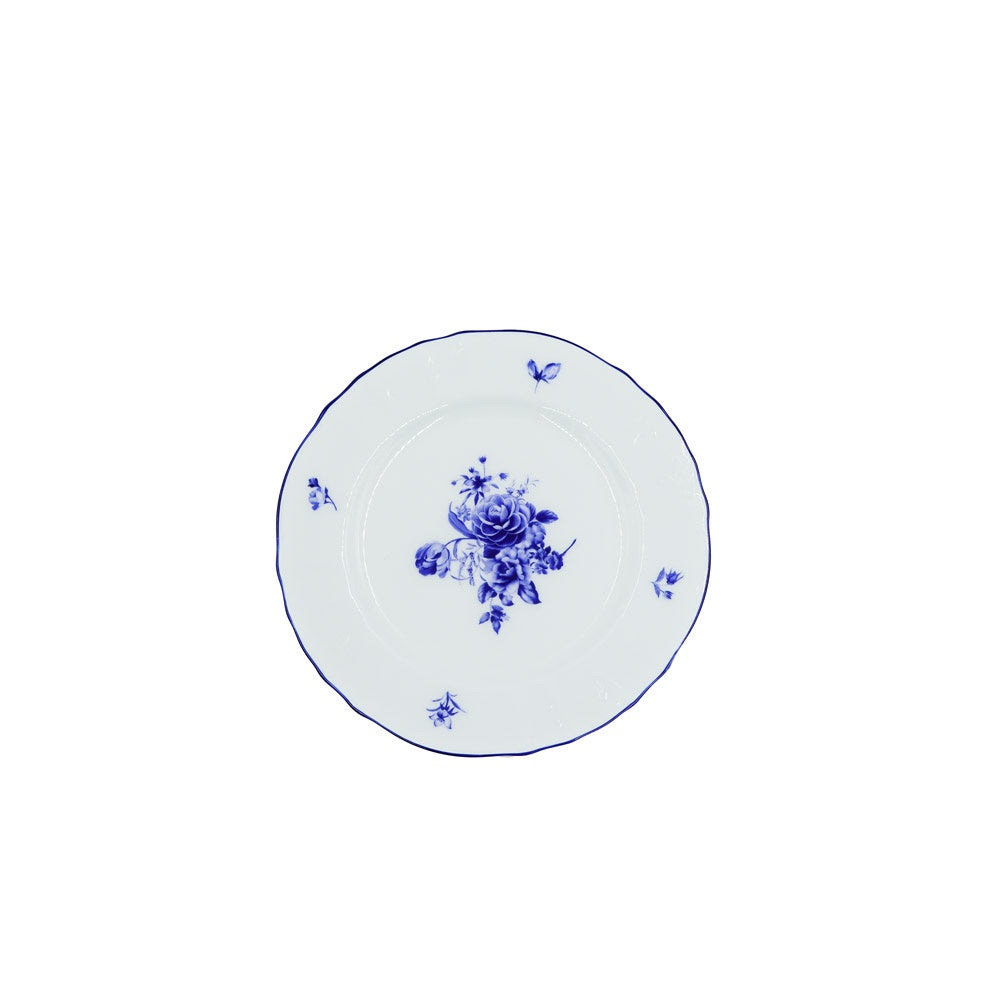 SNZ-004 Dessert Plate With Blue Rim 6.5"