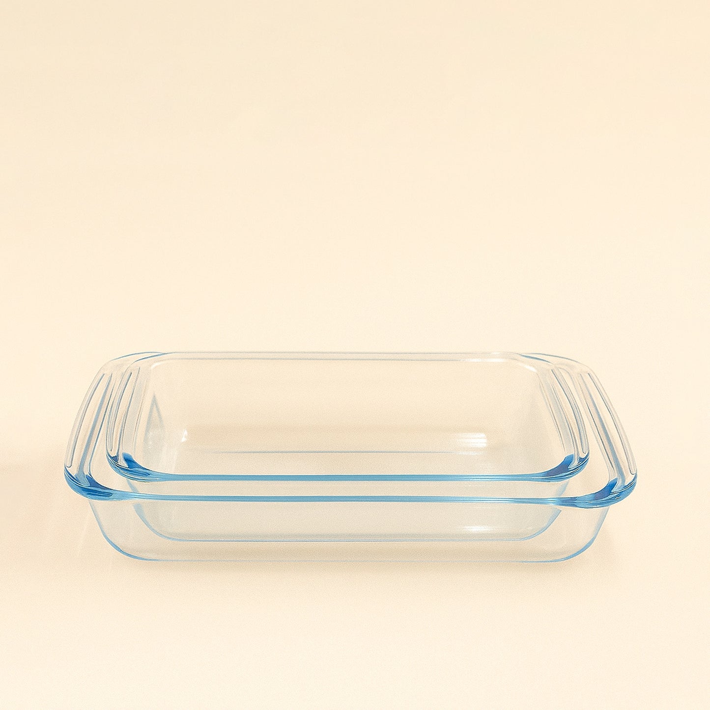 BG-RST-2L – Beyti Baking Tray 2PC Set (1600 ml + 2200 ml) - Heat-Resistant Glass Bakeware