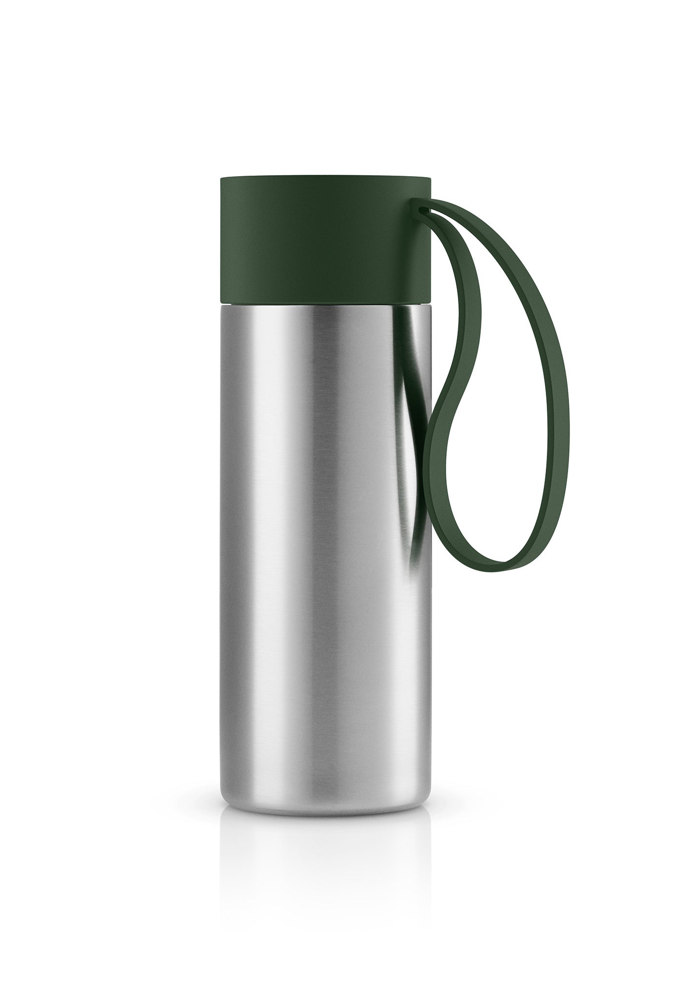 567037 City Thermal Cup 0.35L S/S W/Green Lid