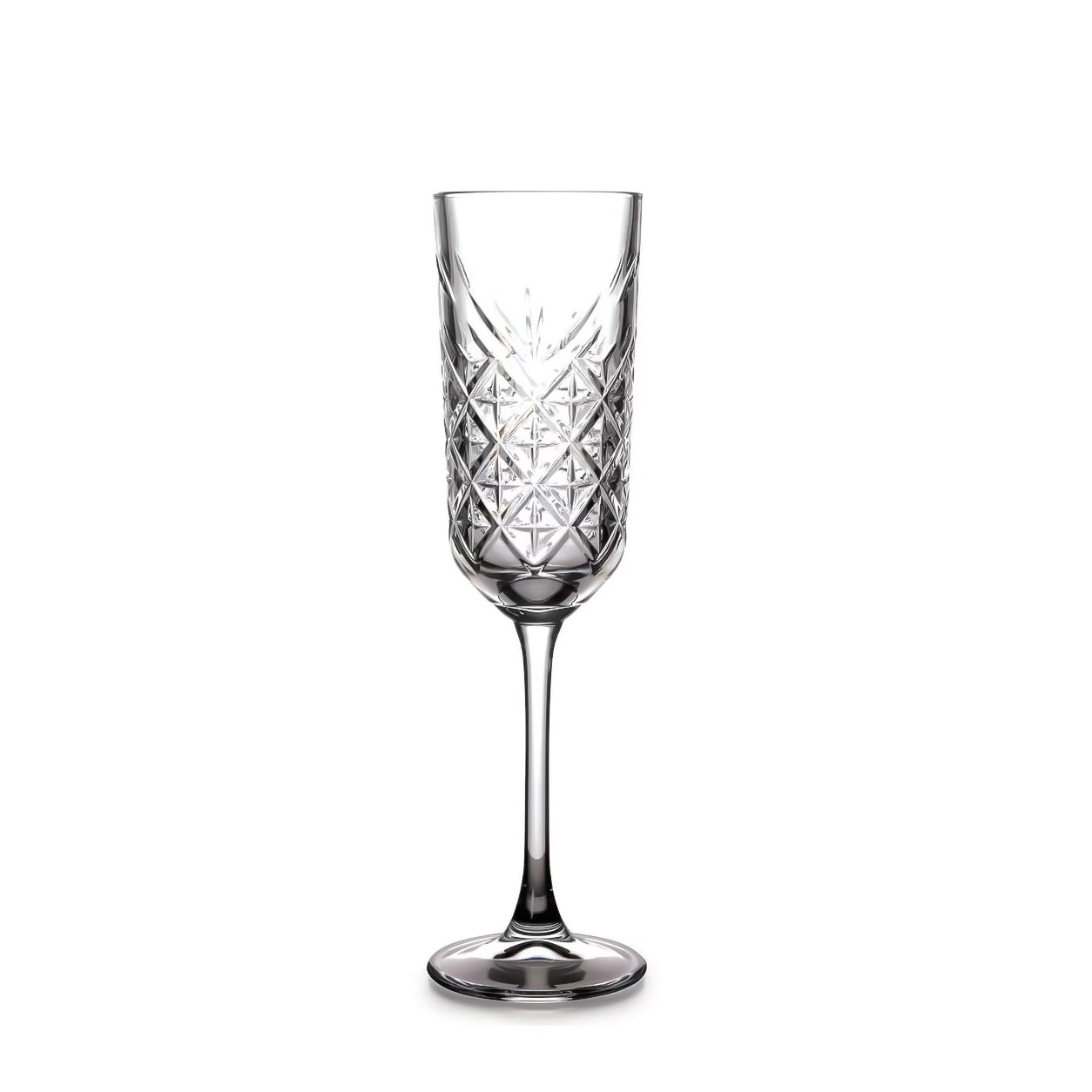 Wine Glass Set – 6-Piece – 180 ml – Elegant Crystal-Cut Design – DSJ0117