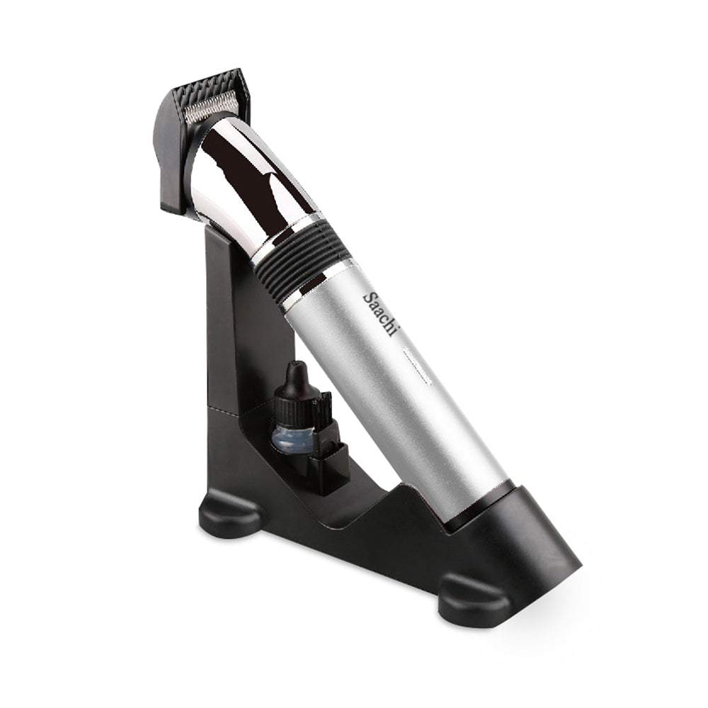Waterproof Hair Trimmer – Rechargeable Cordless Grooming Kit – NL-TM-1361 – Silver & Black