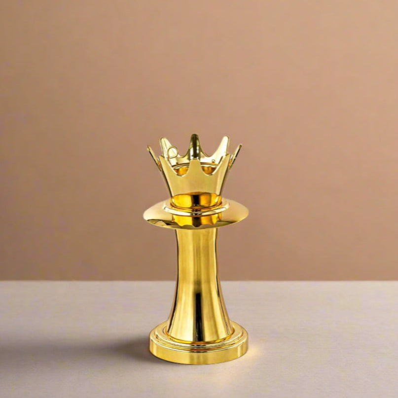 HT2411011 Incense Burner – 22cm (H) – Elegant Gold Crown Design Bakhoor Holder for Home Fragrance