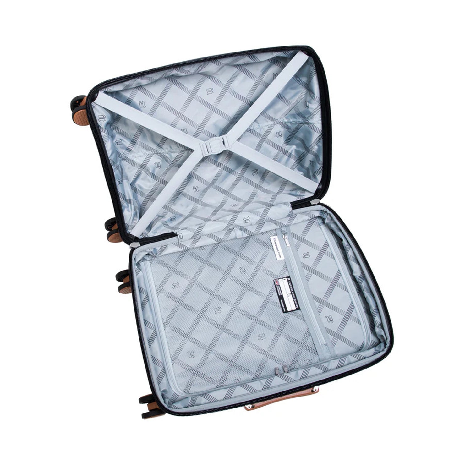 it luggage Carry-On Spinner Bag – 21” Polypropylene Trolley with Expansion, TSA Lock & Stylish Webbing – 15-3108-08 – Black