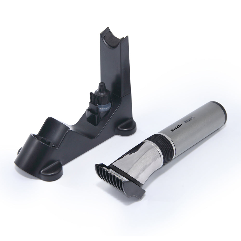 Waterproof Hair Trimmer – Rechargeable Cordless Grooming Kit – NL-TM-1361 – Silver & Black