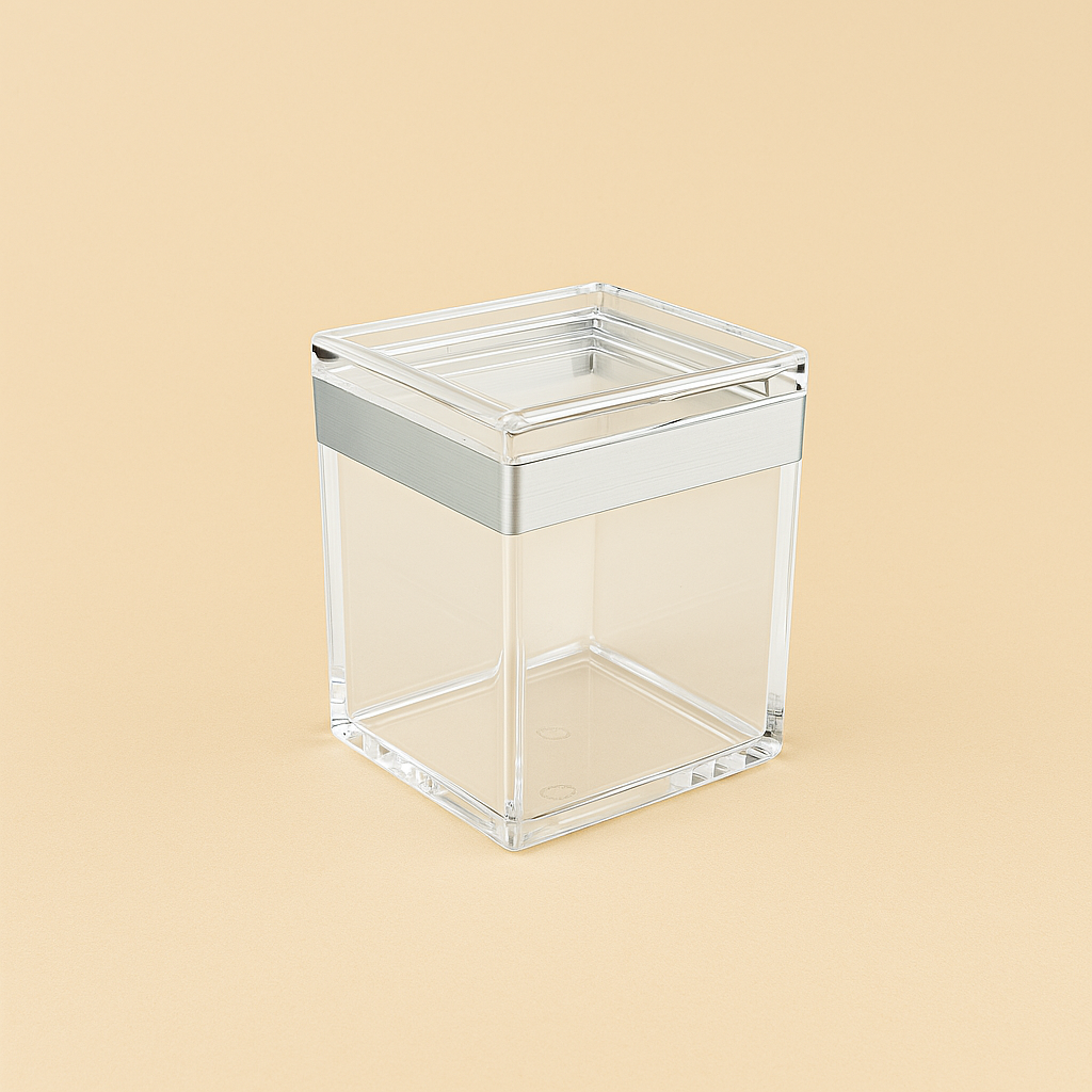 HS-A134 Acrylic Airtight Canister - 13cm (H) x 8.5cm (W) x 8.5cm (L)