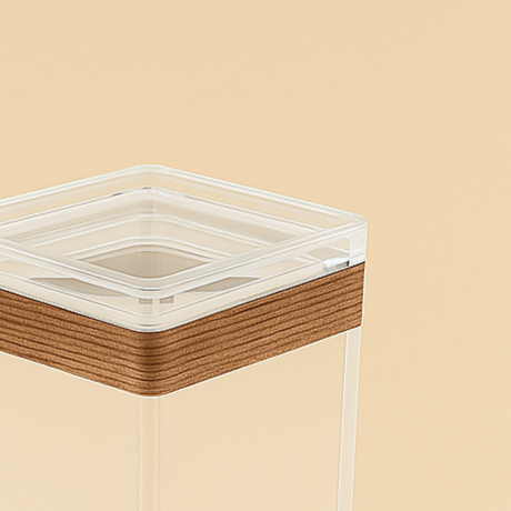 HS-A139 Acrylic Airtight Canister - 20cm (H) x 8.5cm (W) x 8.5cm (L)