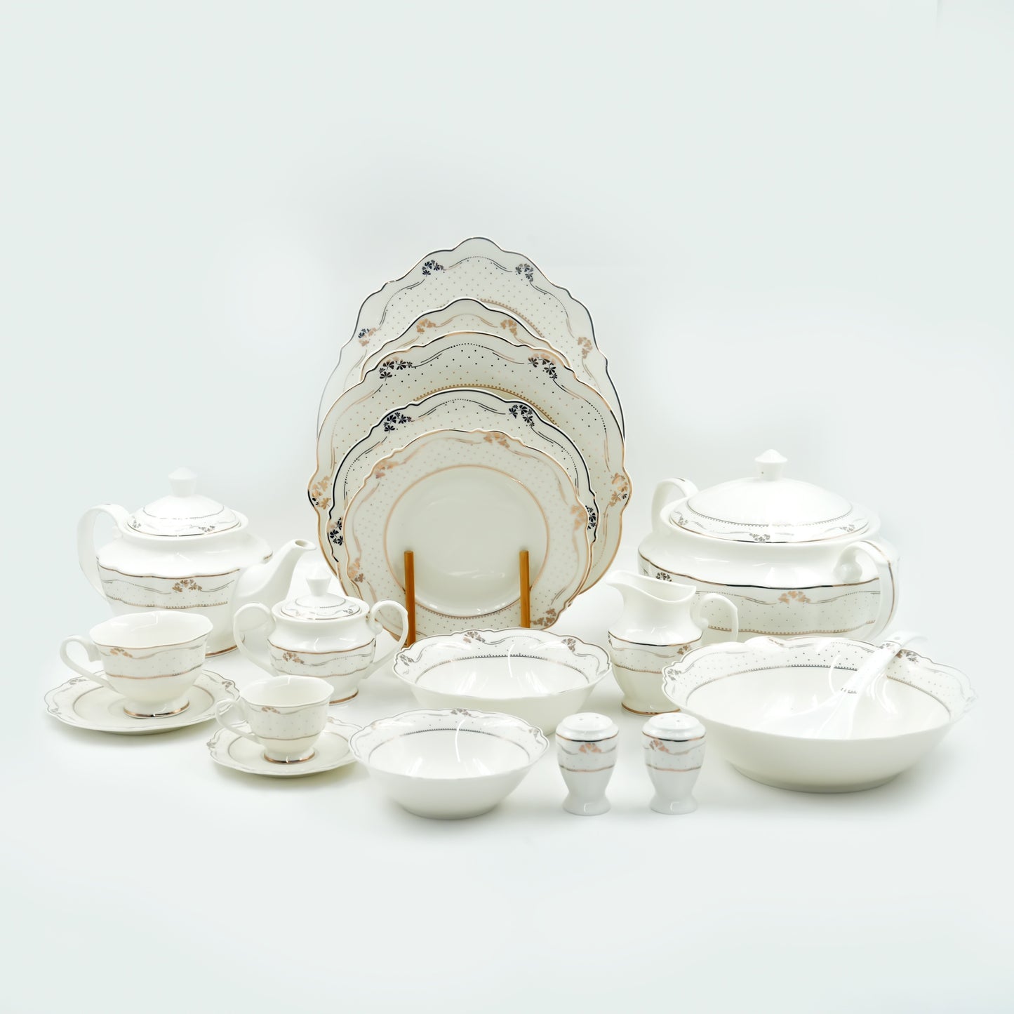 TRJ22086 NB Dinner Set – 76 Pieces, Elegant Full-Service Tableware Collection