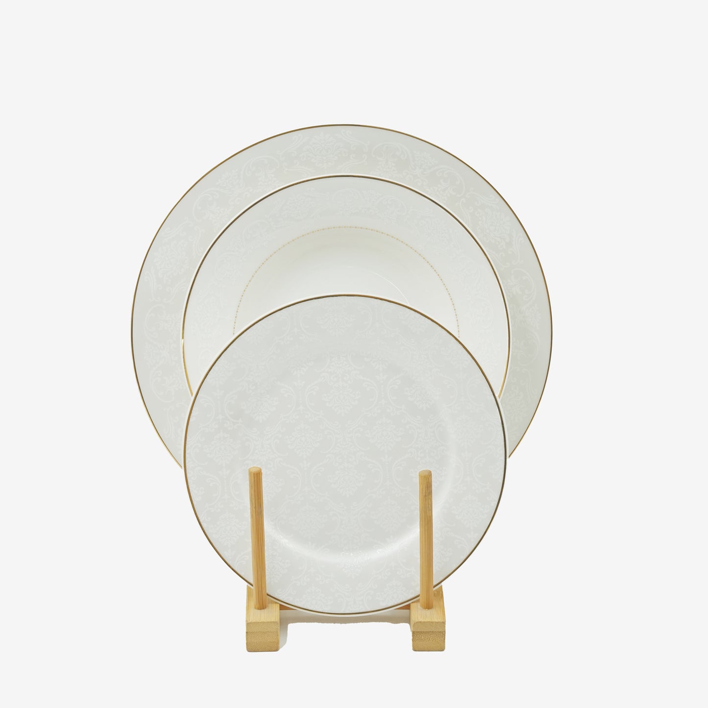 DS-24C002 Dinner Set – 57-Piece Classic Porcelain Tableware Set for Elegant Dining