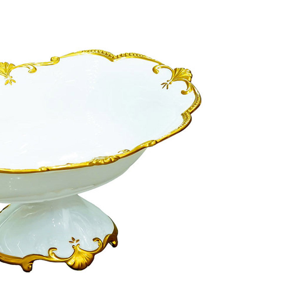 VS-040 Snack Bowl With Stand Gold Line