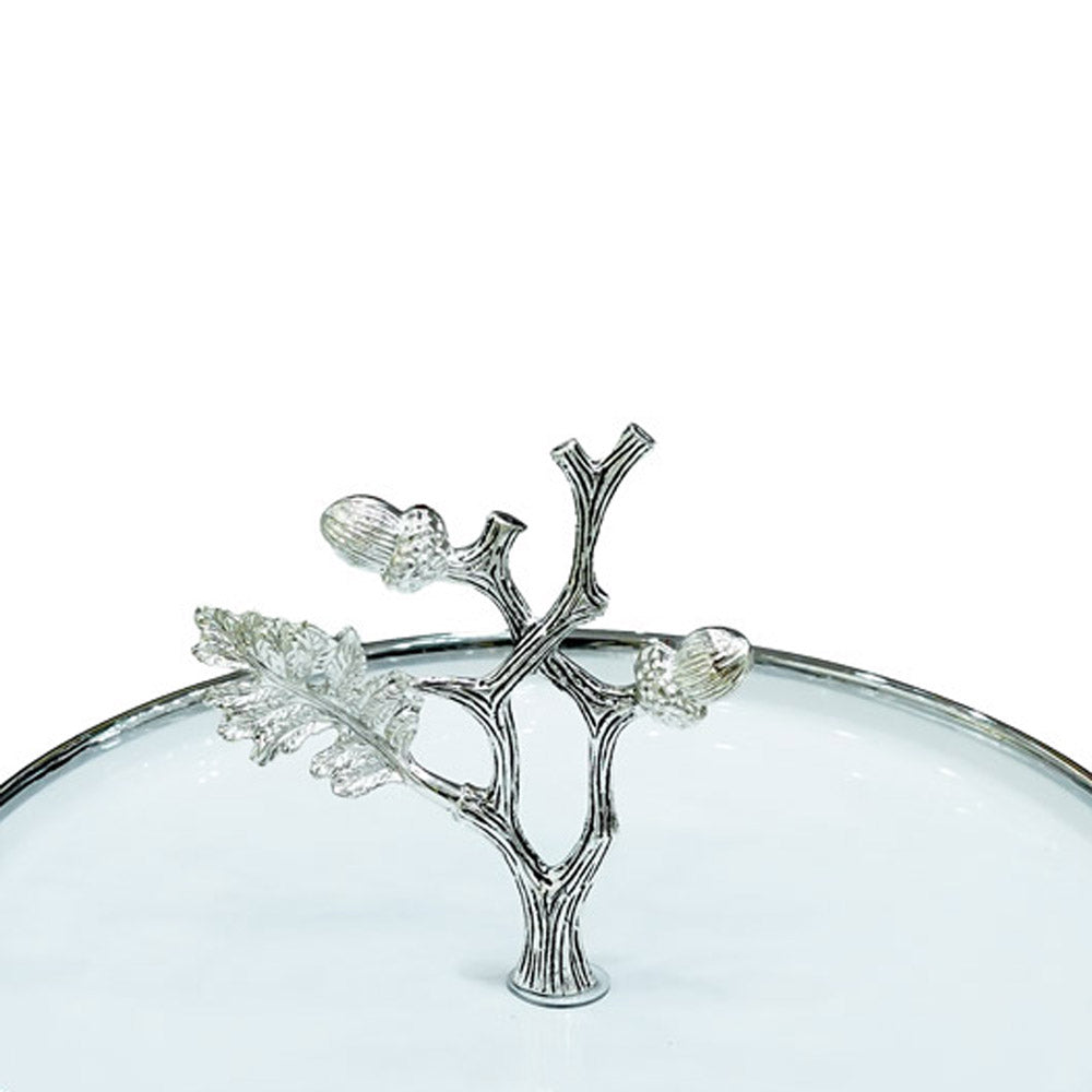 WB-1503 Cake Plate With Stand Silver