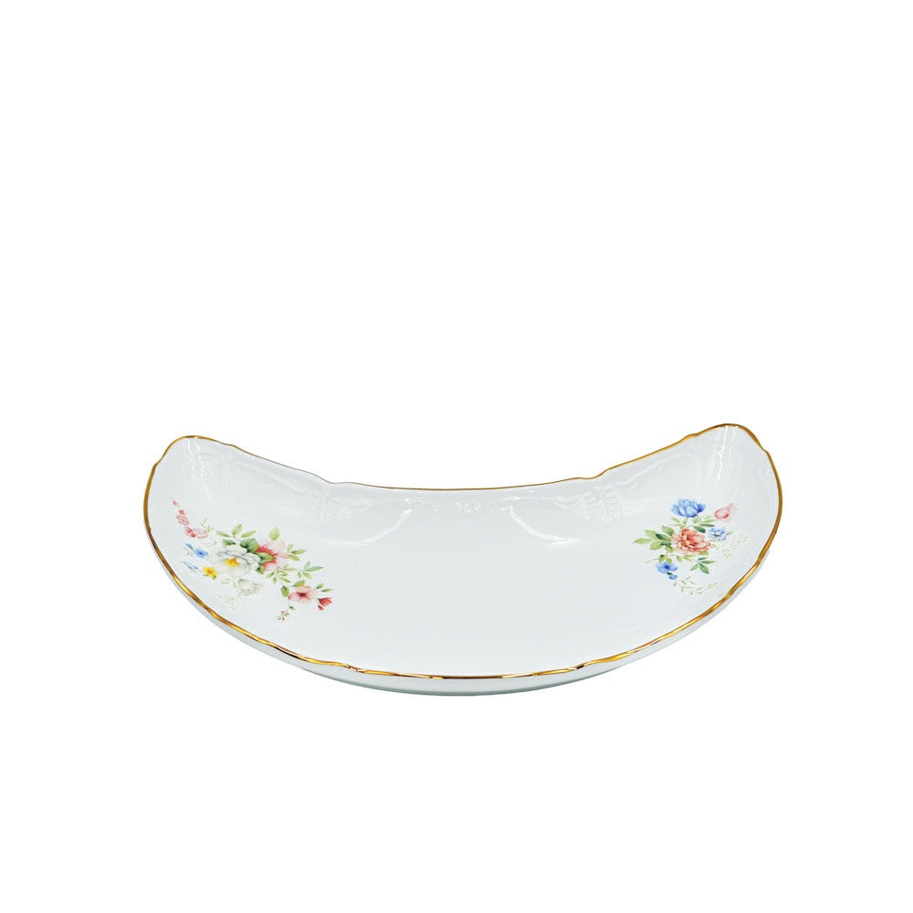 SR-016 Moon Plate With Gold Rim
