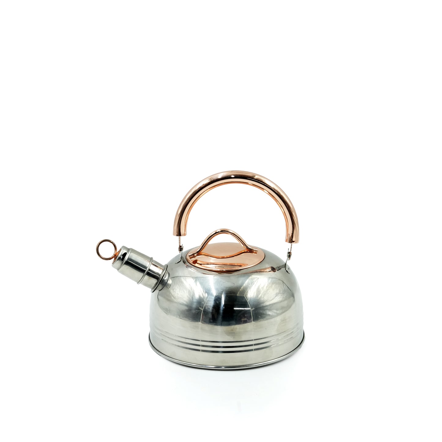 IE-38738-P Kaisa Villa Cookware & Casserole Set 12-Piece – Elegant Stainless Steel Finish with Rose Gold Handles – Includes Kettle, Fry Pans, and Tempered Glass Lids for Modern Kitchens