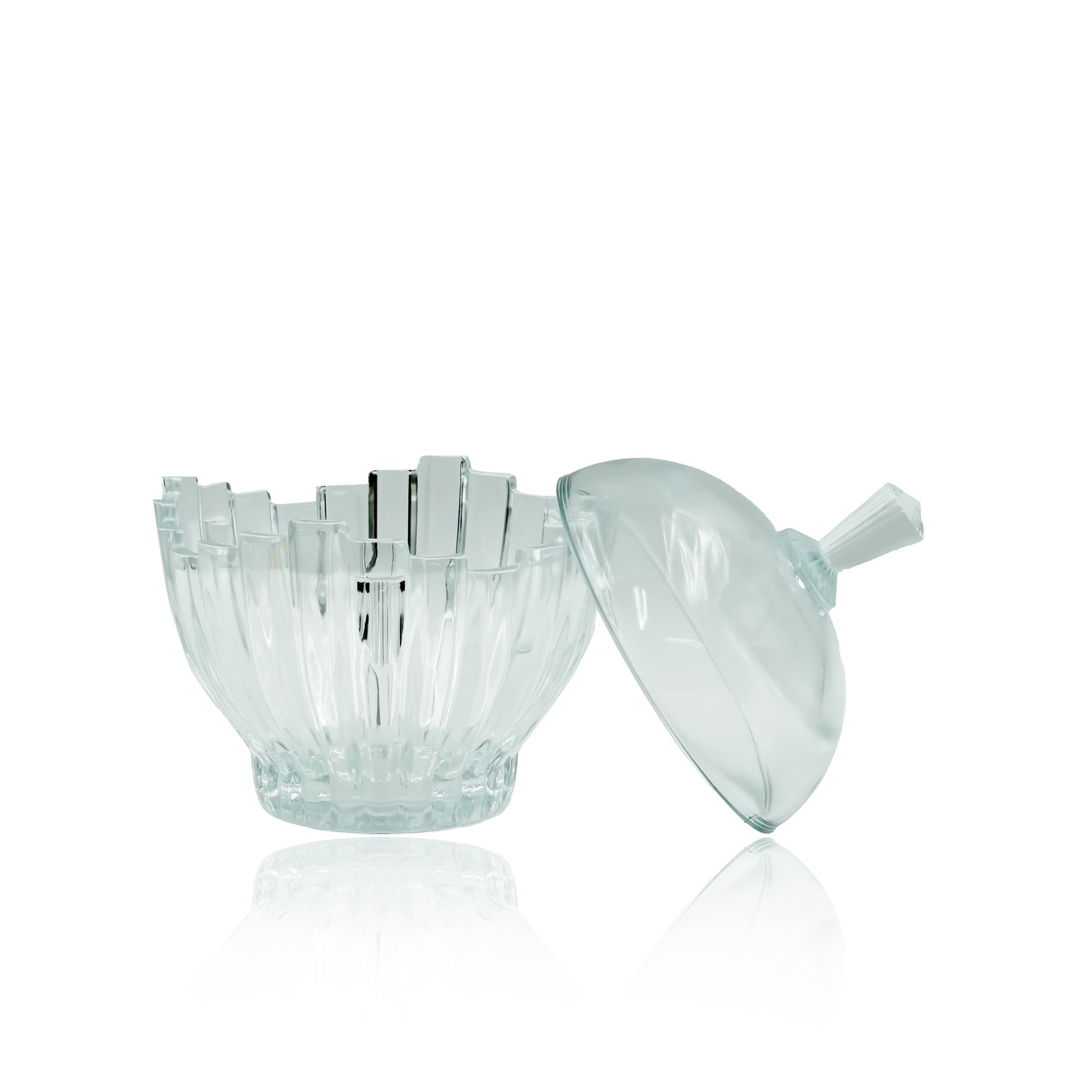 ISF-120 Glass Bowl with Lid – 1100cc Capacity, 172mm Diameter, 202mm Height – Durable Clear Glass Storage Container