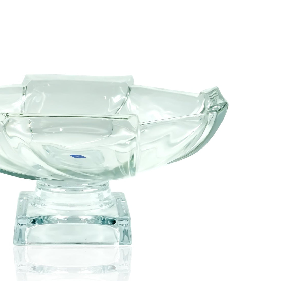 ISF-192 Glass Fruit Bowl Large – 2000cc Capacity, 301mm Diameter, 146mm Height – Elegant Clear Shallow Glass Bowl on Foot for Serving and Display