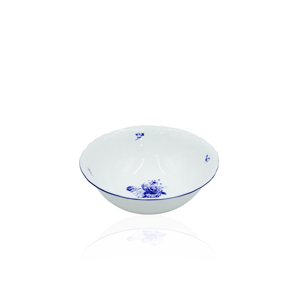 SNZ-016 Salad Bowl With Blue Rim 18CM