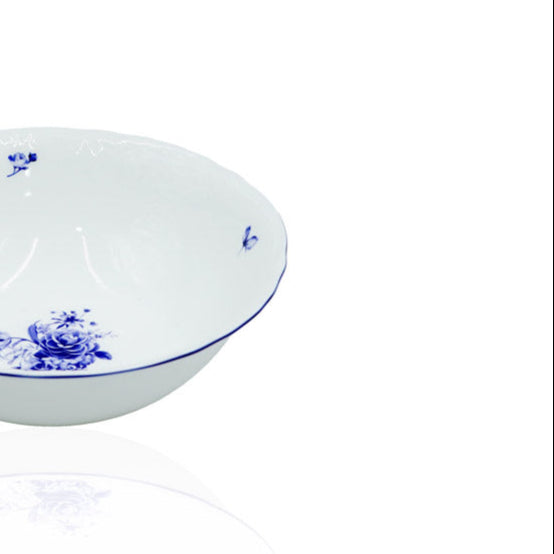 SNZ-016 Salad Bowl With Blue Rim 18CM
