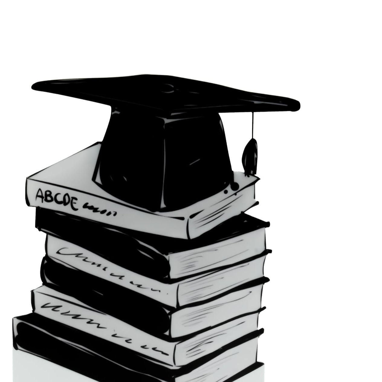 Acrylic Graduation Stand – 30cm (H) × 24cm (W) – Decorative Book Stack Design with Graduation Cap for Party Tables and Gift Displays