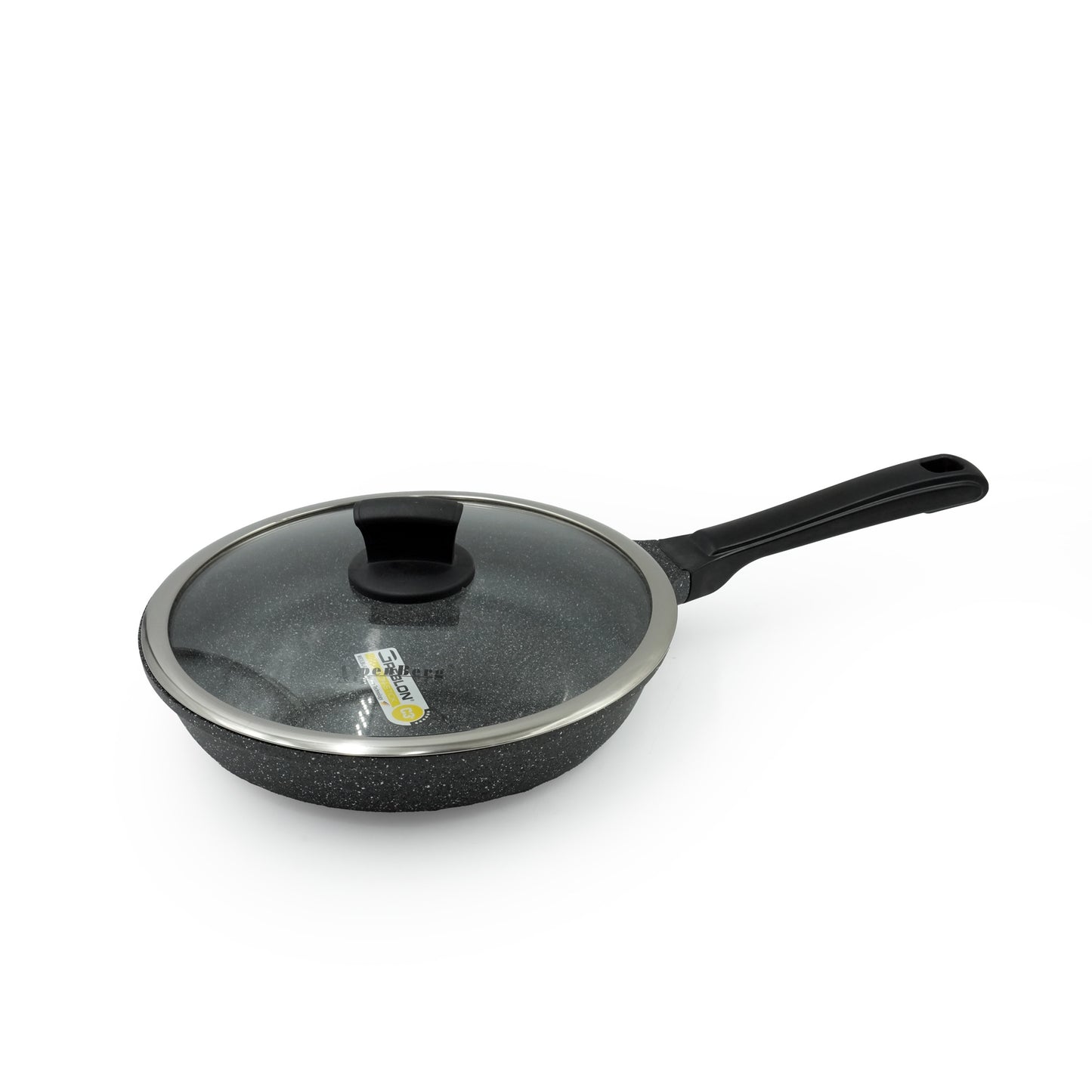 GV-260 Fry Pan – 26cm Non-Stick Granite Finish with Glass Lid – Durable Frying Pan for Daily Cooking, Searing, and Sautéing