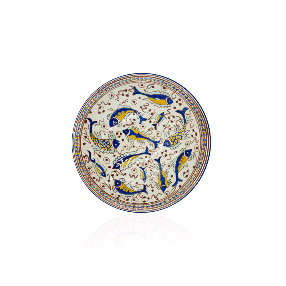 42-PB Ceramic Round Plate Cous Victoria, 16 Inches