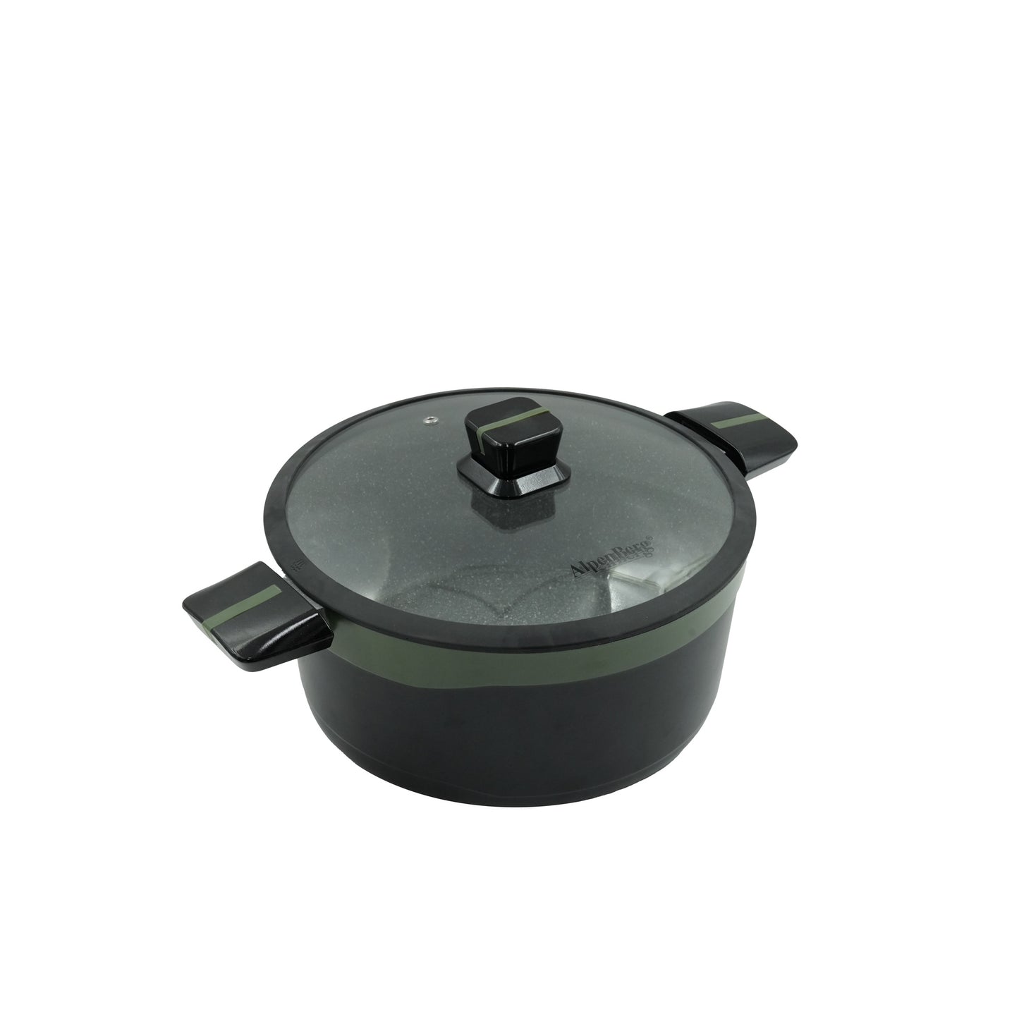 KC-58 Casserole – 20cm Green Granite Non-Stick Cooking Pot with Glass Lid – Compact and Durable Cookware for Everyday Use