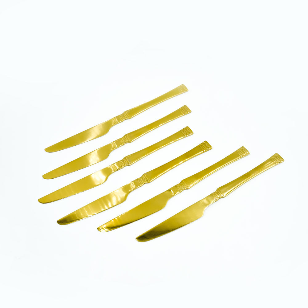 97750-12 Stainless Knife 6PC Set Gold, 23cm (H)
