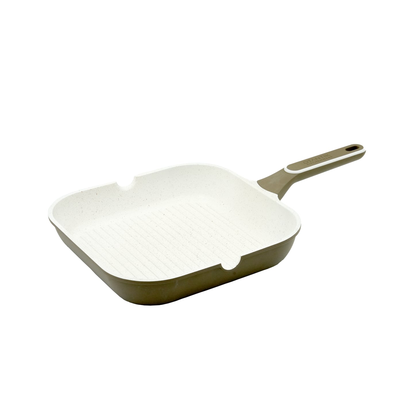 Non-Stick Grill Pan – 28cm Square Aluminum Griddle with Grooved Surface for Healthy, Even Cooking