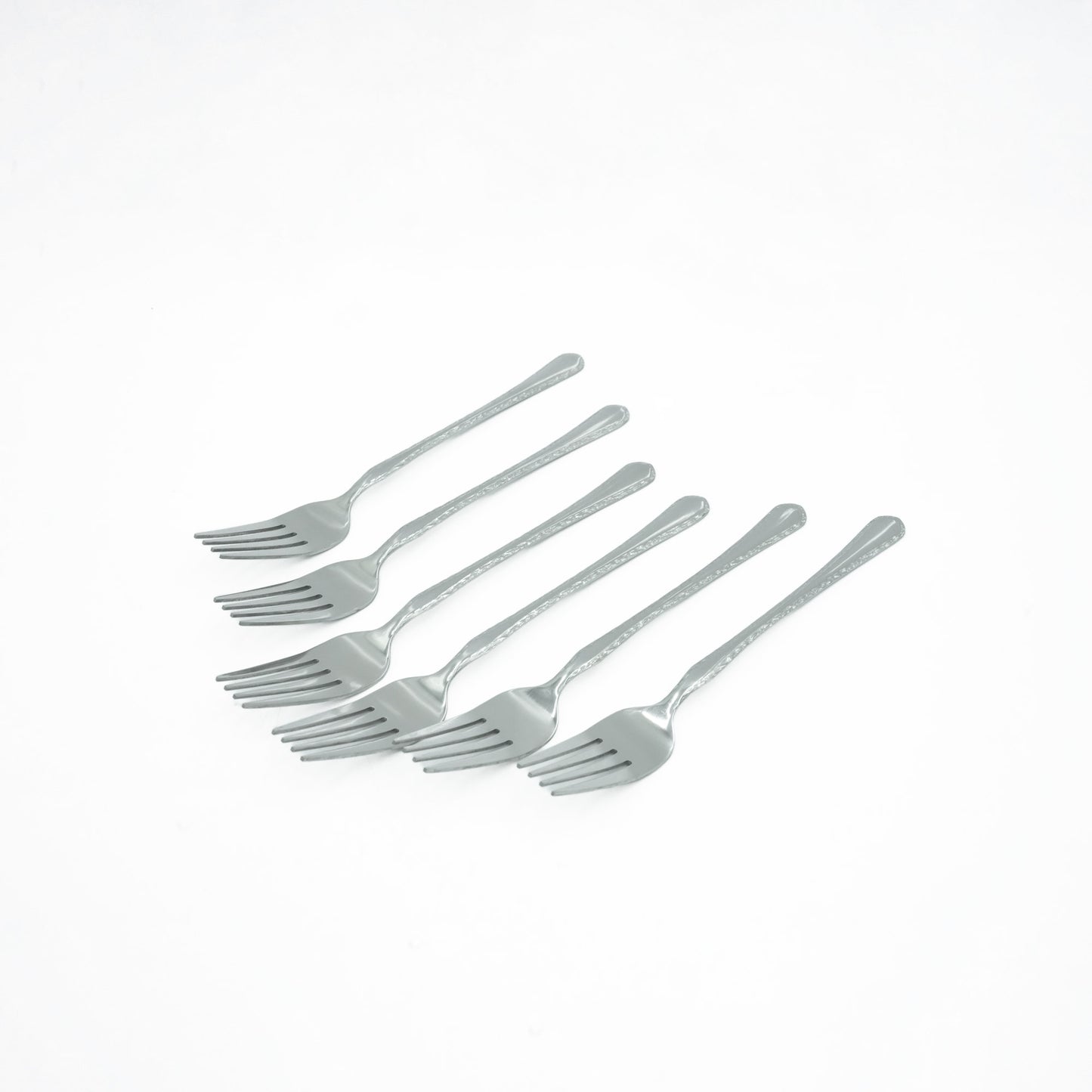 97753-15 Stainless Fork 6PC Set Silver, 15cm (H)