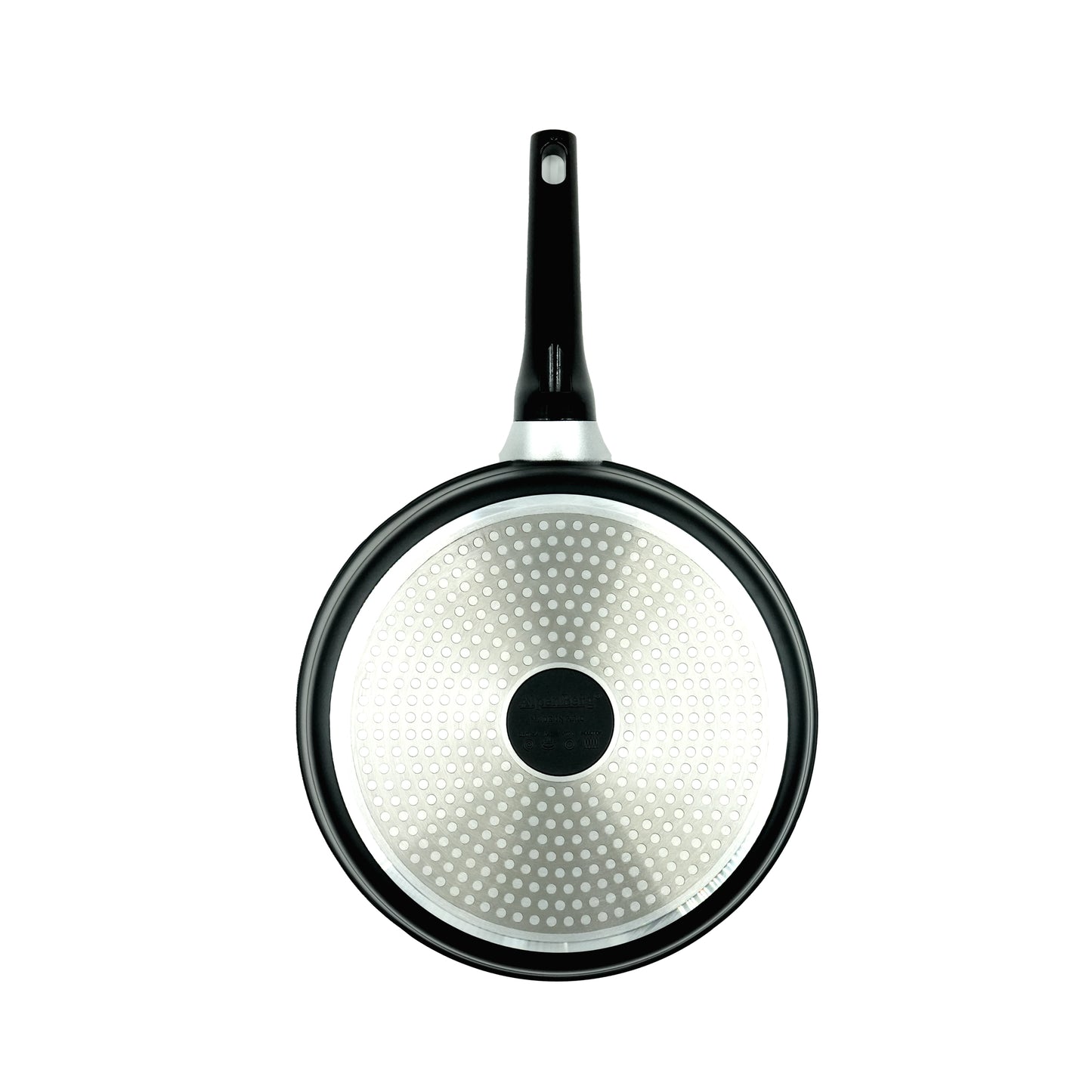 KC-73 Fry Pan – 24cm Non-Stick Silver Granite Finish Aluminum Frying Pan with Black Handle for Everyday Cooking