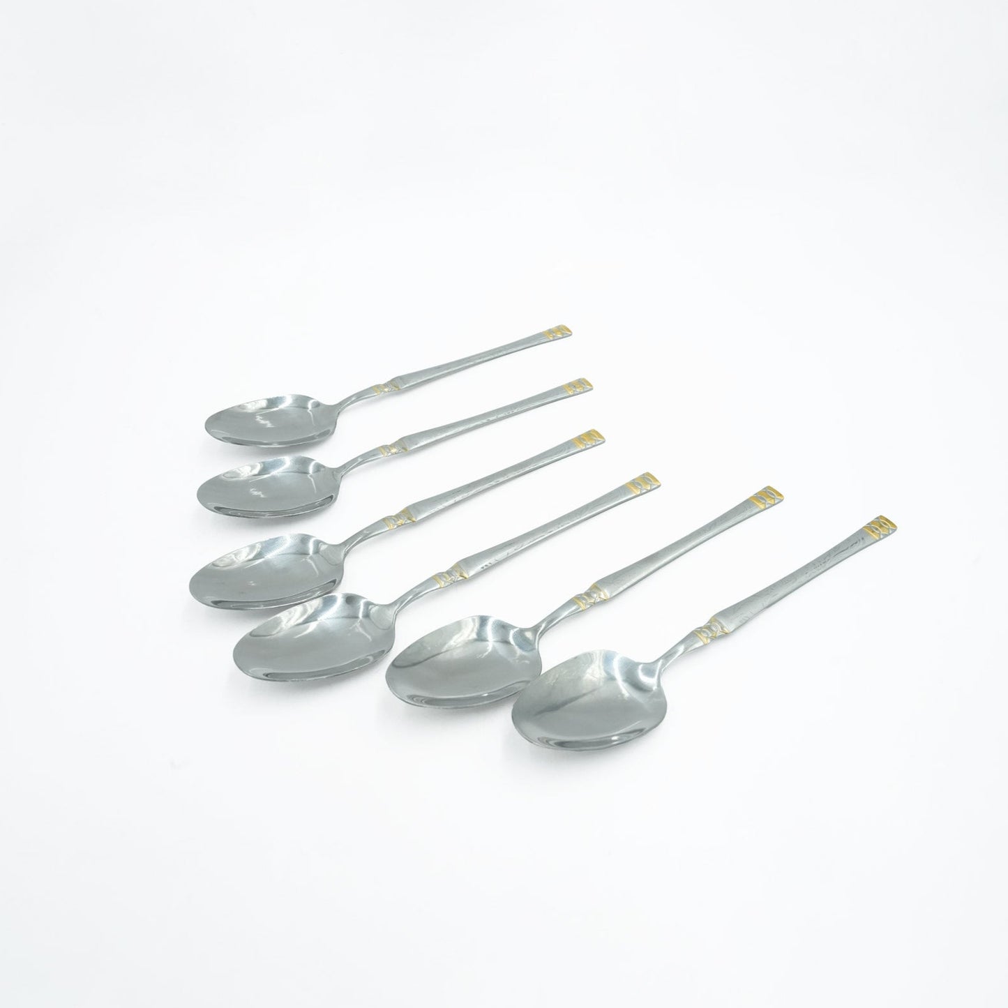 97754-17 Stainless Spoon 6PC Set Silver, 20cm (H)