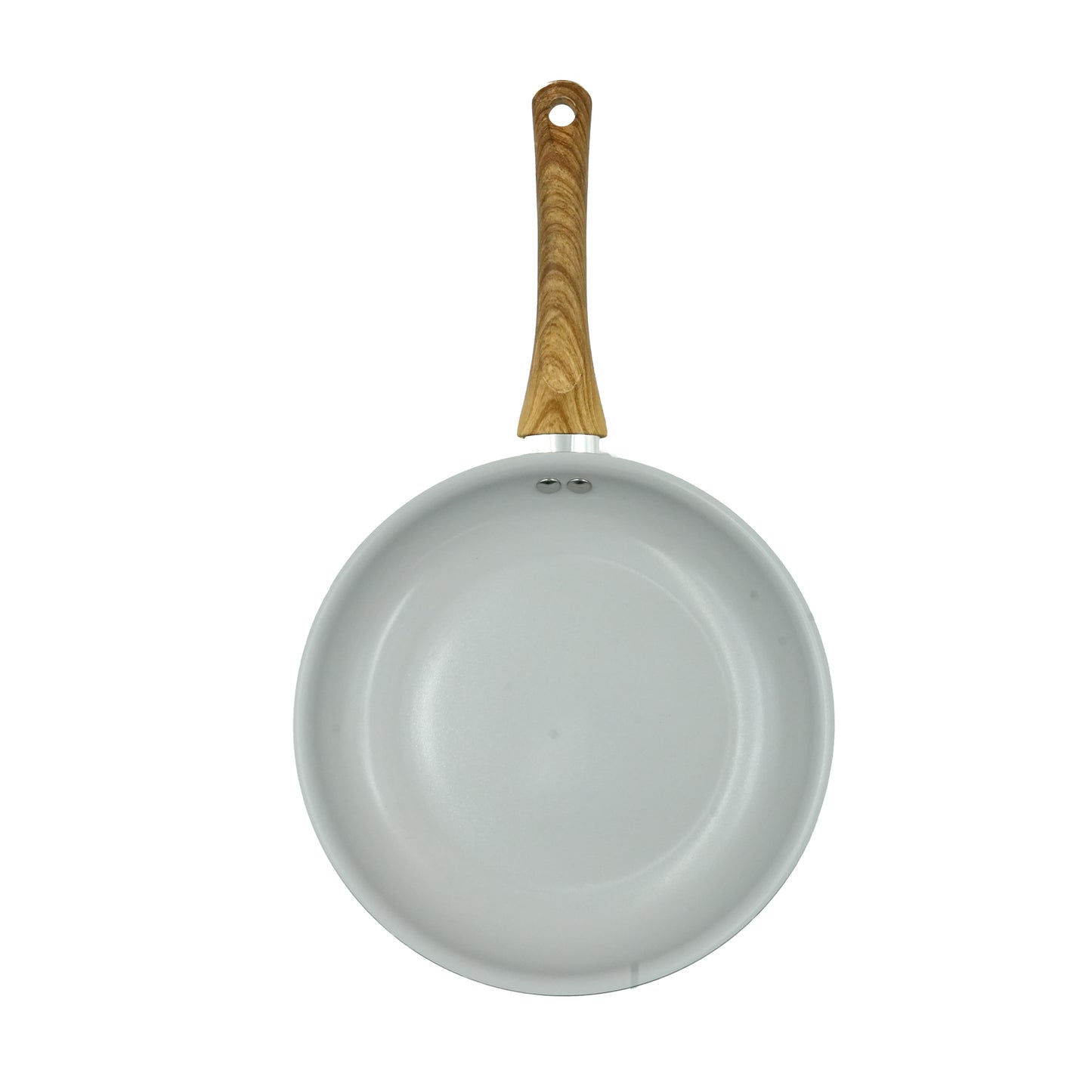 KA-24 Ceramic Fry Pan – Non-Stick Aluminum Frying Pan with Light Ceramic Coating and Wood-Style Handle for Healthy Cooking