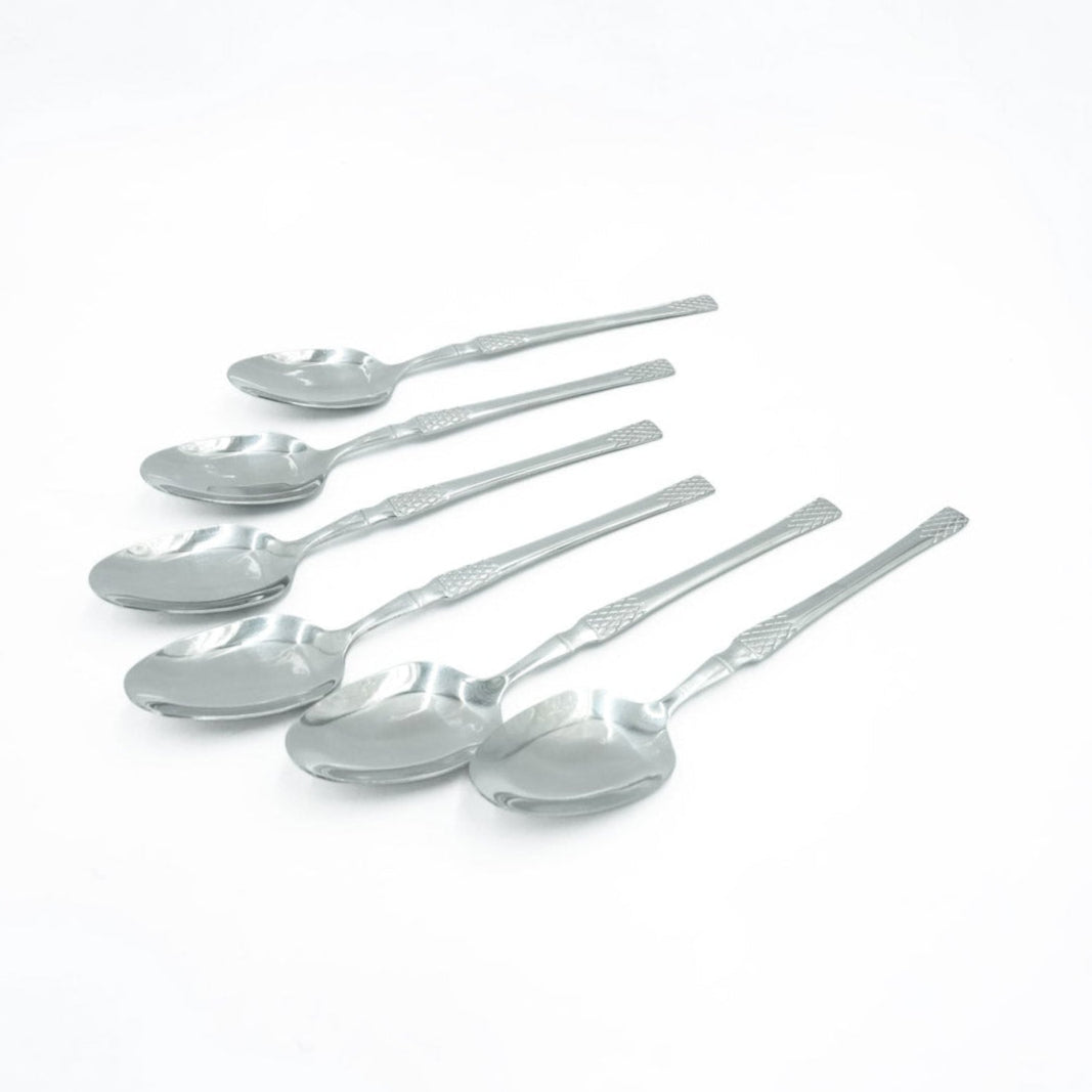 97749-15 Stainless Spoon 6PC Set Silver, 15cm (H)