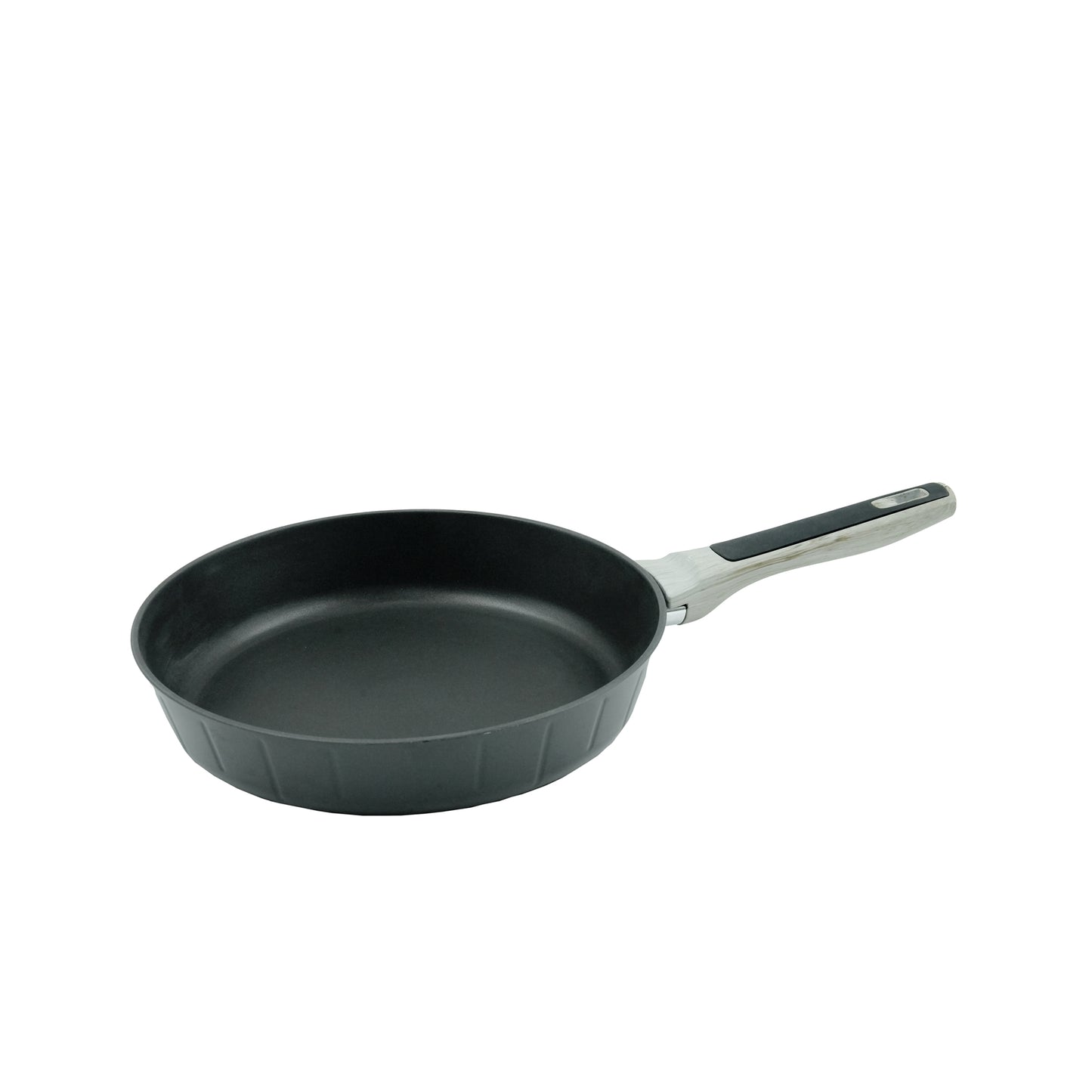 HME Forged Aluminum Fry Pan – Non-Stick Deep Frying Pan with Wood-Style Handle – Durable Cookware for Searing, Sautéing, and Daily Cooking