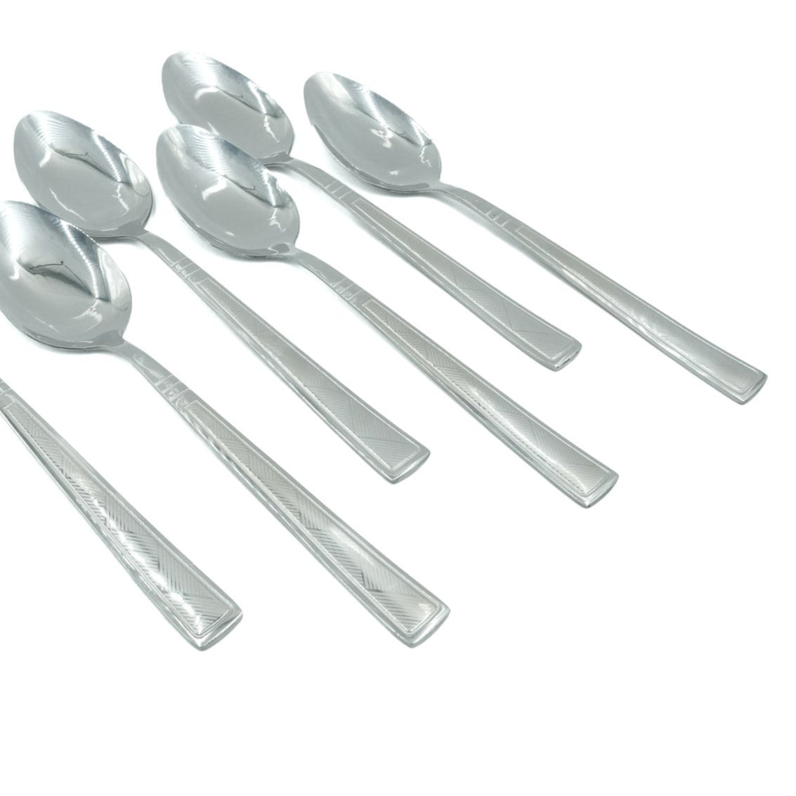 97752-01 Stainless Spoon 6PC Set Silver, 20cm (H)