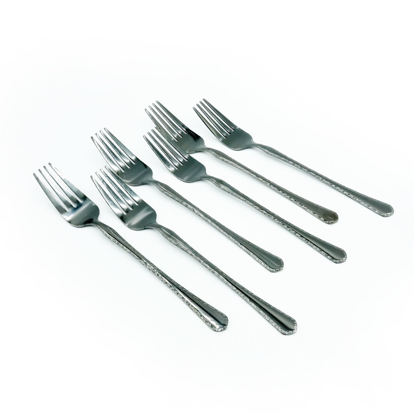 97753-19 Stainless Fork 6PC Set Black 15 cm