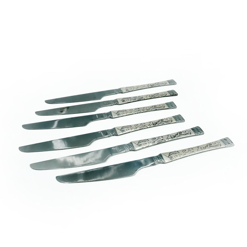 97754-16 Stainless Knife 6PC Set Black 23 cm