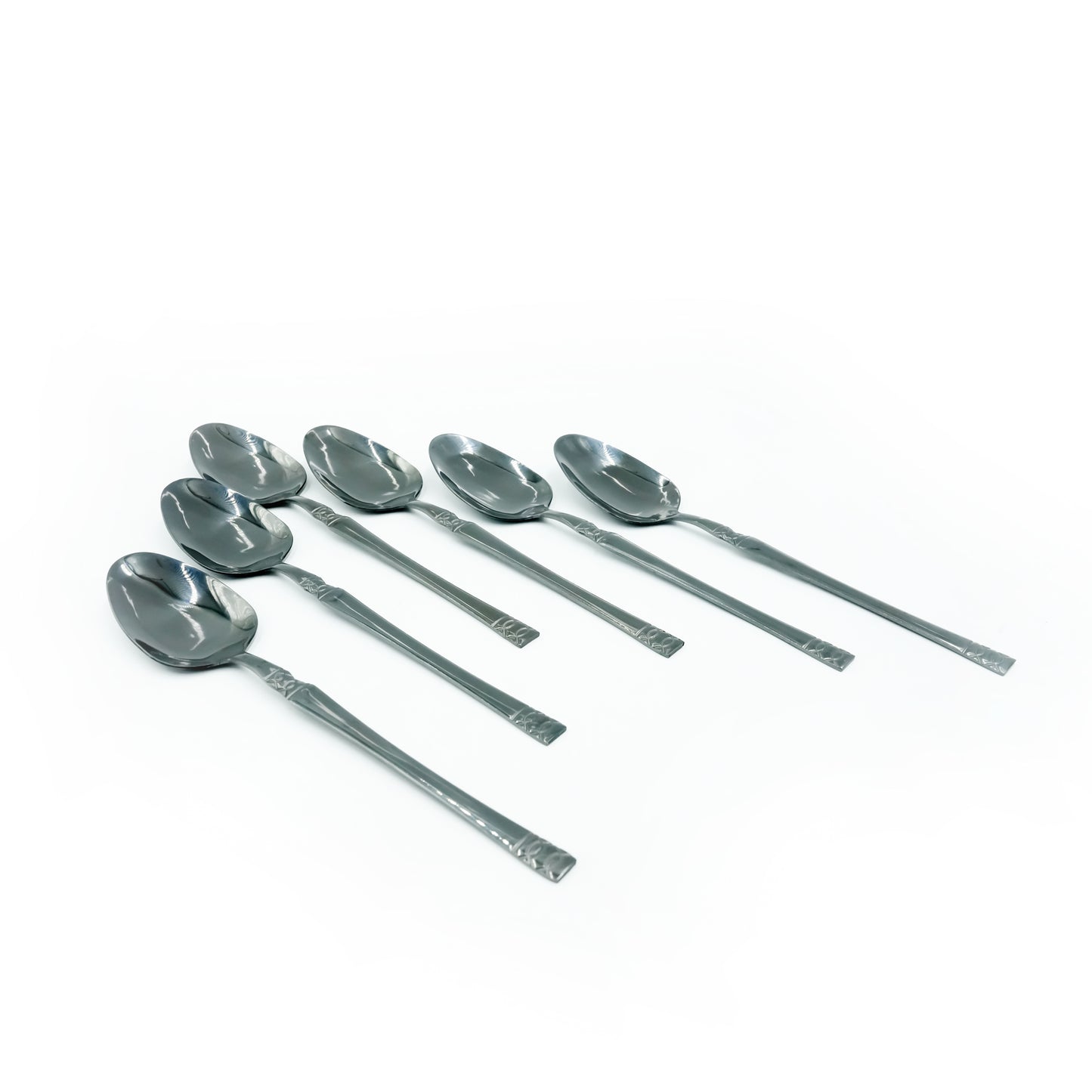 97750-13 Stainless Spoon 6PC Set Black 20cm