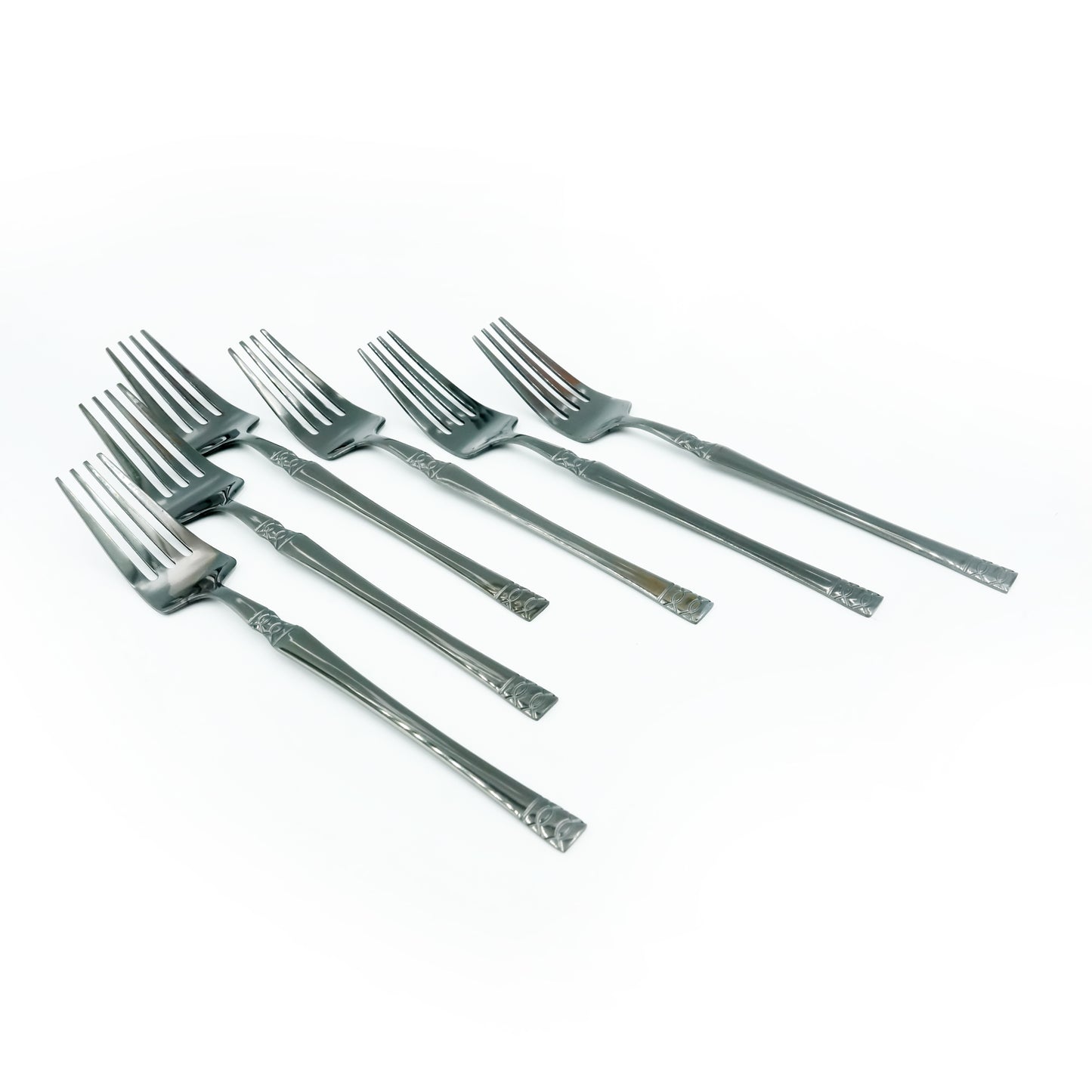 97750-15 Stainless Fork 6PC Set Black 15cm