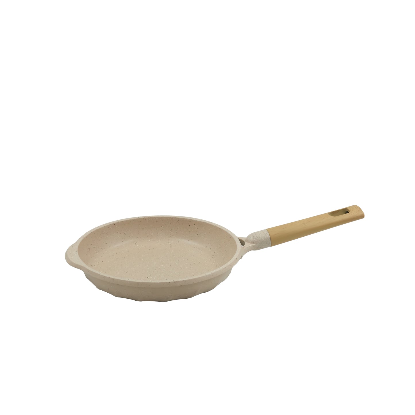 Mgc Teflon Frypan – Non-Stick Marble Coated Skillet with Wooden Handle for Effortless Cooking