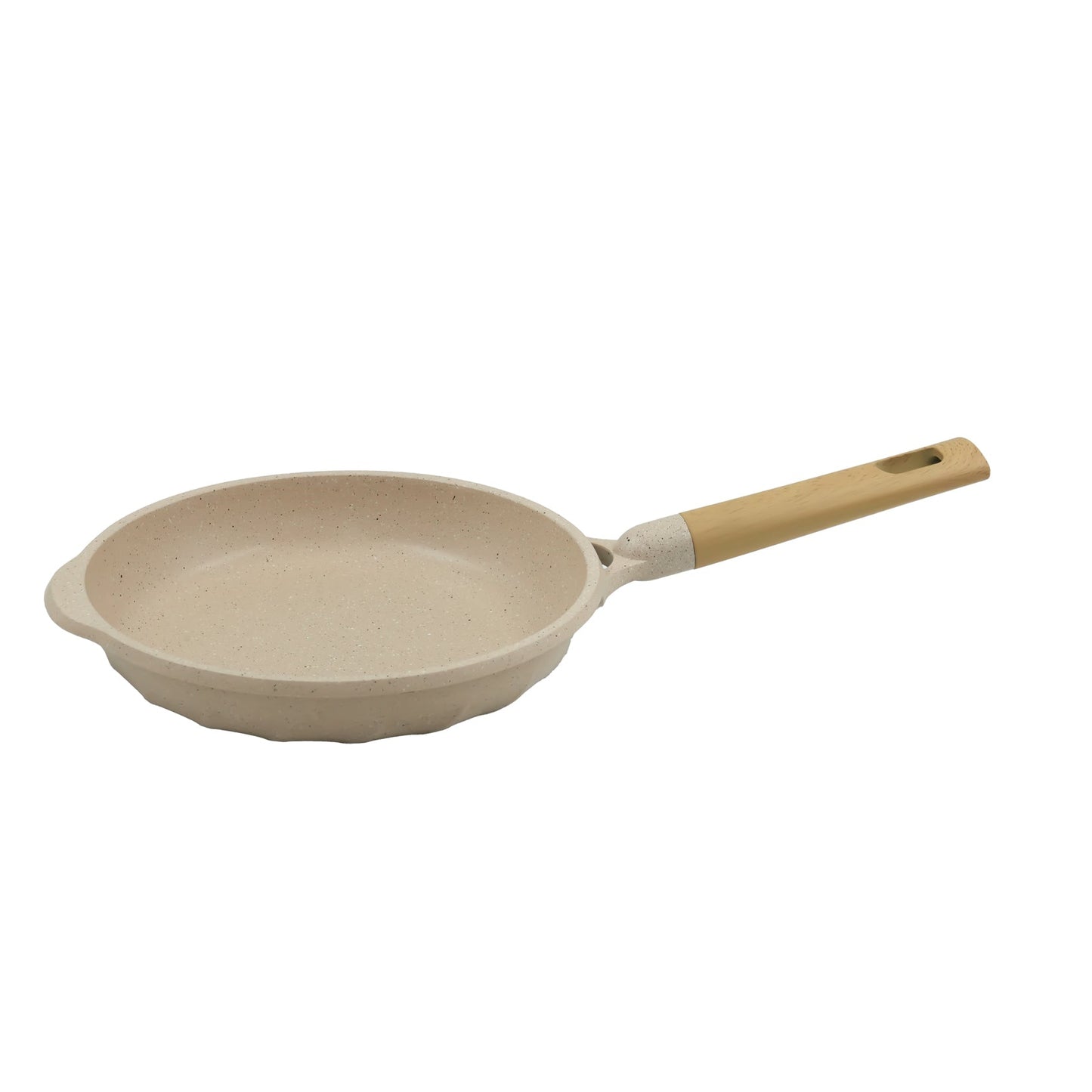 Mgc Teflon Frypan – Non-Stick Marble Coated Skillet with Wooden Handle for Effortless Cooking