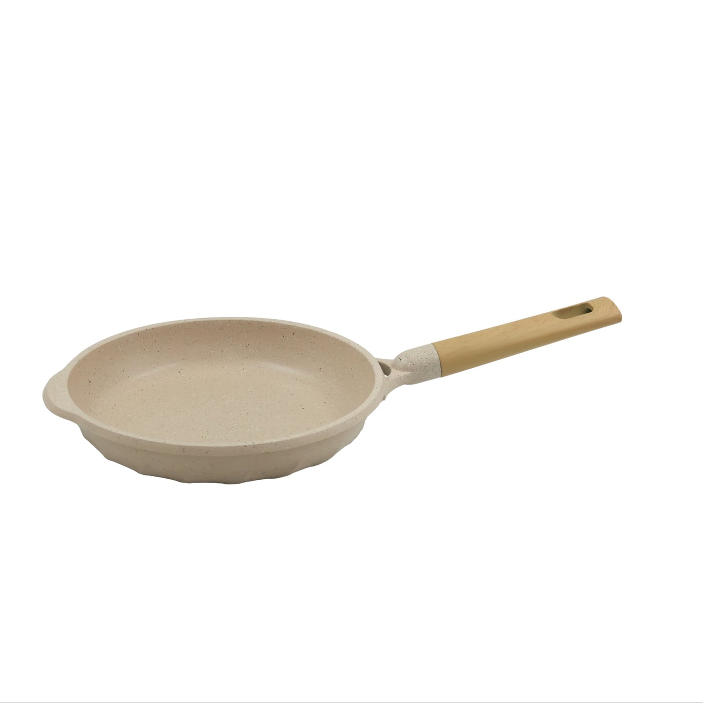 Mgc Teflon Frypan – Non-Stick Marble Coated Skillet with Wooden Handle for Effortless Cooking