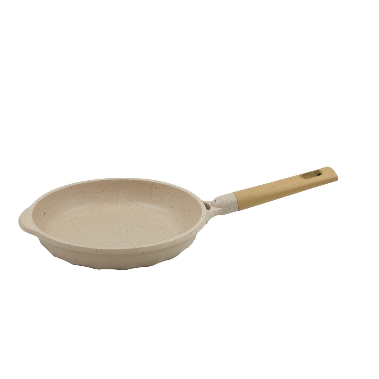 Mgc Teflon Frypan – Non-Stick Marble Coated Skillet with Wooden Handle for Effortless Cooking