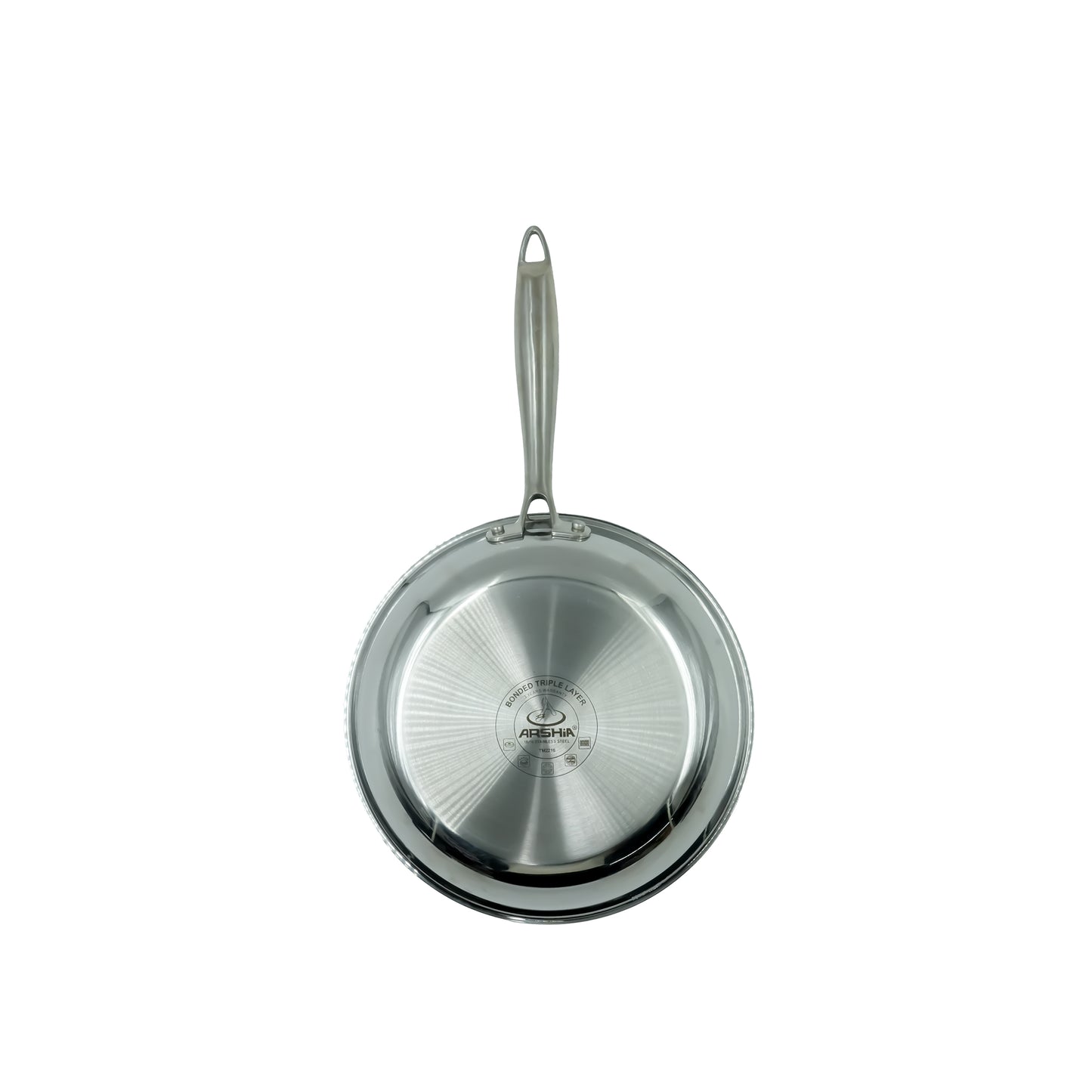 SS160-3565 Tri-Ply Stainless Steel Fry Pan – 24cm – Durable Cookware for Perfect Searing and Frying