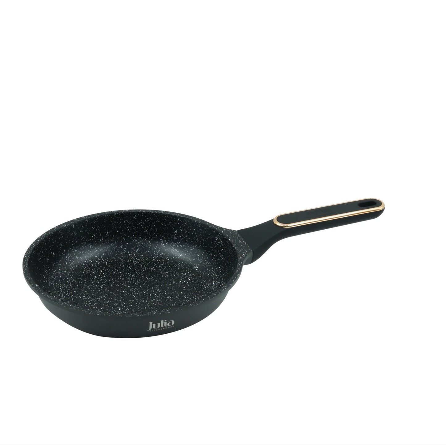 JU1021 Non-Stick Frypan – 26cm – Black Granite Coated Skillet with Gold Accent Handle