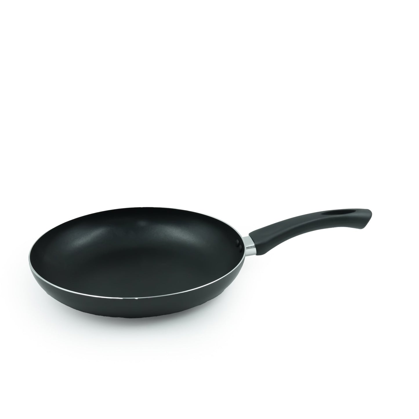 FP-24B Non-Stick Fry Pan – Classic Black Aluminum Skillet with Ergonomic Handle
